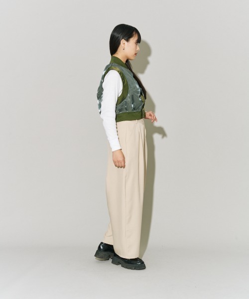 terrace（テラス）の「箔オーガンジーMA-1ベスト（ベスト・レディース・ブラック/カーキ/バーガンディー・MEDIUM）」の11枚目の写真