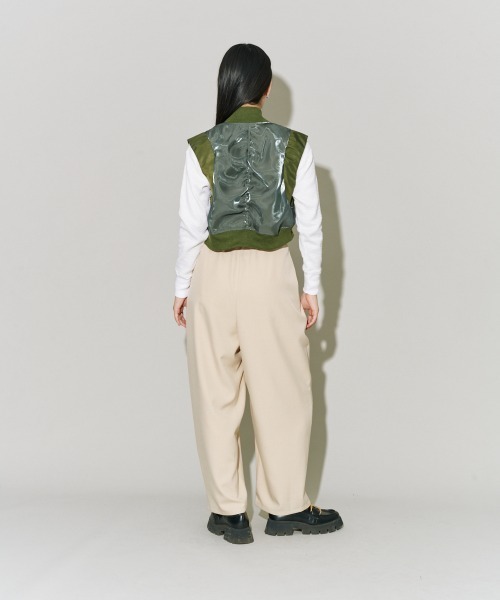 terrace（テラス）の「箔オーガンジーMA-1ベスト（ベスト・レディース・ブラック/カーキ/バーガンディー・MEDIUM）」の12枚目の写真