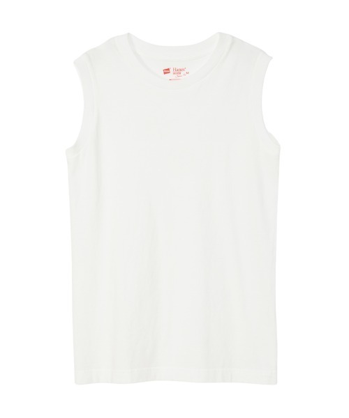 HANES（ヘインズ）の「【HANES/ヘインズ】2P スリーブレスTシャツ（Tシャツ/カットソー・レディース・マルチ/ホワイト×ピンク/ベージュ系その他・M/L）」の4枚目の写真