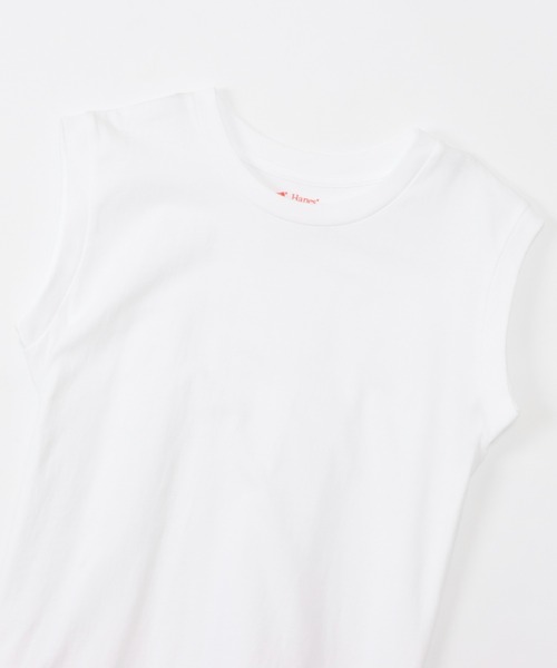 HANES（ヘインズ）の「【HANES/ヘインズ】2P スリーブレスTシャツ（Tシャツ/カットソー・レディース・マルチ/ホワイト×ピンク/ベージュ系その他・M/L）」の16枚目の写真