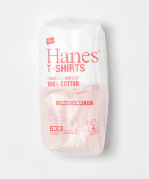 HANES（ヘインズ）の「【HANES/ヘインズ】2P スリーブレスTシャツ（Tシャツ/カットソー・レディース・マルチ/ホワイト×ピンク/ベージュ系その他・M/L）」の22枚目の写真