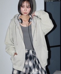 Anchor Smith（アンカー スミス）の「ヴィンテージ加工サークルロゴ刺繍 ダブルジップパーカー（パーカー）」