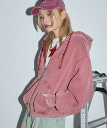 Anchor Smith（アンカー スミス）の「ヴィンテージ加工サークルロゴ刺繍 ダブルジップパーカー（パーカー）」