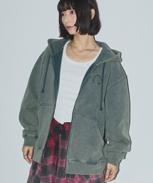 Anchor Smith（アンカー スミス）の「ヴィンテージ加工サークルロゴ刺繍 ダブルジップパーカー（パーカー）」