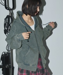 Anchor Smith（アンカー スミス）の「ヴィンテージ加工サークルロゴ刺繍 ダブルジップパーカー（パーカー）」