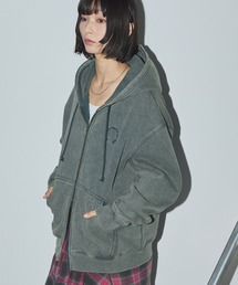 Anchor Smith（アンカー スミス）の「ヴィンテージ加工サークルロゴ刺繍 ダブルジップパーカー（パーカー）」