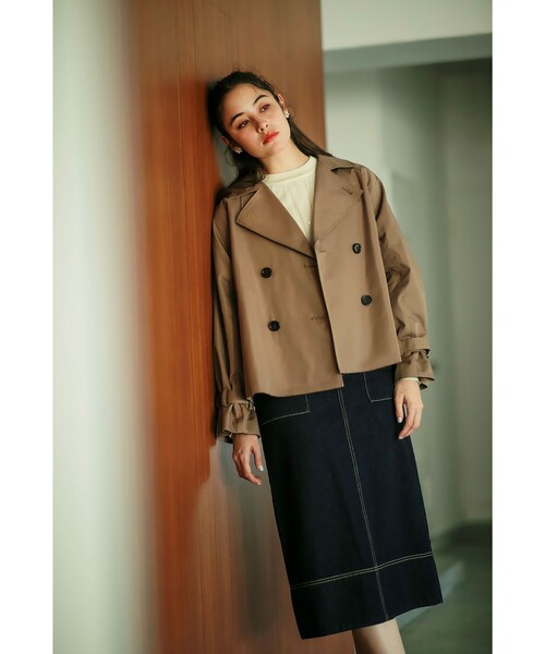 apart by lowrys キャンディースリーブショートトレンチコート 新品 あいか企画・WEB限定】キャンディースリーブショートトレンチコート