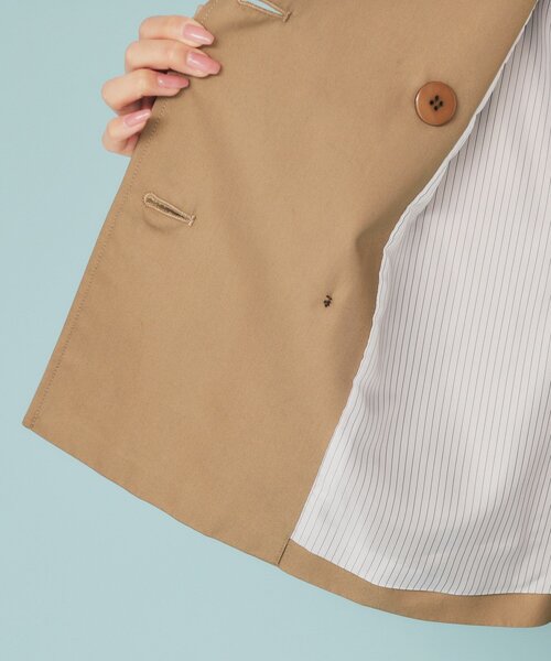 index（インデックス）の「キャンディースリーブショートトレンチコート【洗濯機洗い可/撥水/静電気防止】（トレンチコート・レディース・ネイビー/ベージュ・00）」の8枚目の写真