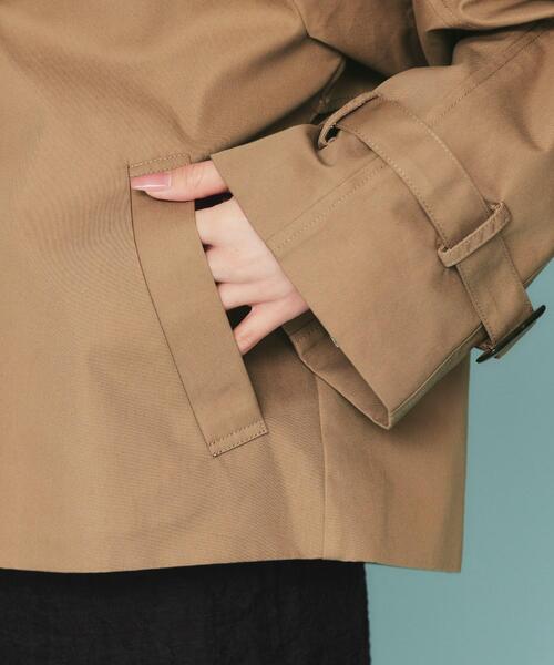 index（インデックス）の「キャンディースリーブショートトレンチコート【洗濯機洗い可/撥水/静電気防止】（トレンチコート・レディース・ネイビー/ベージュ・00）」の21枚目の写真