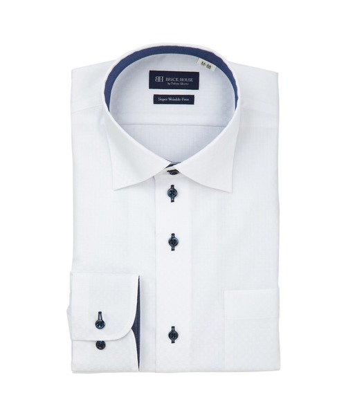 TOKYO SHIRTS(トウキョウシャツ)の「超形態安定ノーアイロン ワイド 長袖ビジネスワイシャツ(ビジネスシャツ・メンズ・ホワイト・首回り43cm-裄丈90cm/首回り45cm-裄丈86cm/首回り45cm-裄丈90cm/首回り45cm-裄丈82cm/首回り39cm-裄丈88cm/首回り42cm-裄丈90cm/首回り47cm-裄丈86cm/首回り47cm-裄丈90cm/首回り41cm-裄丈90cm)」の1枚目の写真