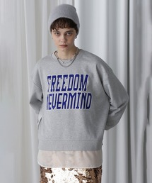 (OKIRAKU×ROSEBUD)FROCKY PRINT DOCKING HEM SWEAT