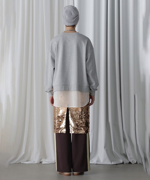 ROSE BUD(ローズバッド)の「(OKIRAKU×ROSEBUD)FROCKY PRINT DOCKING HEM SWEAT(スウェット・レディース・グレー/ホワイト・ONE SIZE)」の17枚目の写真