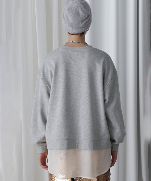 ROSE BUD(ローズバッド)の「(OKIRAKU×ROSEBUD)FROCKY PRINT DOCKING HEM SWEAT(スウェット・レディース・グレー/ホワイト・ONE SIZE)」の20枚目の写真