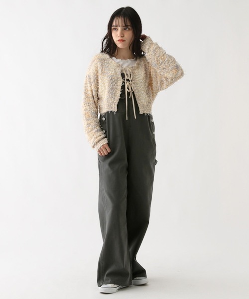 GLOBAL WORK(グローバルワーク)の「ペインターオーバーオール/AND YUA ANY/290169(サロペット/オーバーオール・キッズ・チャコールグレー/ブルー・SMALL/MEDIUM)」の21枚目の写真