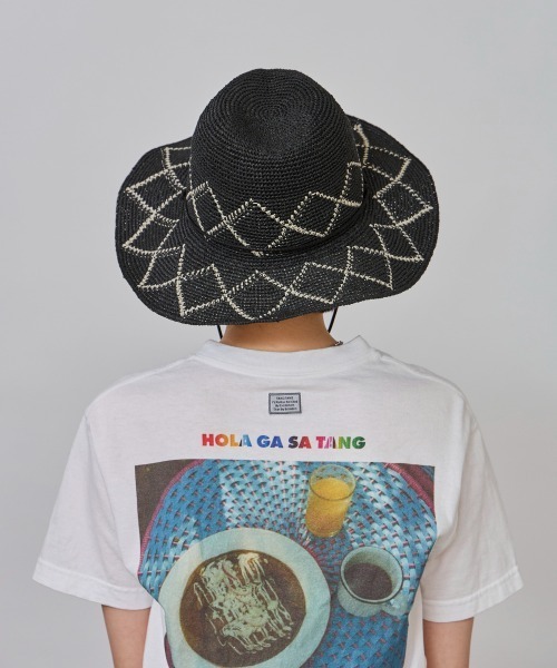 OVERRIDE（オーバーライド）の「OVERRIDE  PAPER CROCHET ZIG-ZAG HAT / オーバーライド（ハット・レディース・ベージュ/ブラック・58cm）」の18枚目の写真