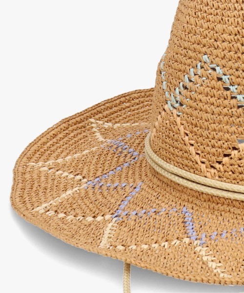 OVERRIDE（オーバーライド）の「OVERRIDE  PAPER CROCHET ZIG-ZAG HAT / オーバーライド（ハット・レディース・ベージュ/ブラック・58cm）」の7枚目の写真