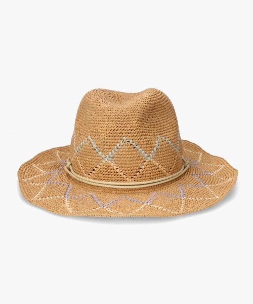 OVERRIDE（オーバーライド）の「OVERRIDE  PAPER CROCHET ZIG-ZAG HAT / オーバーライド（ハット・レディース・ベージュ/ブラック・58cm）」の16枚目の写真