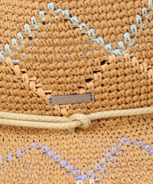 OVERRIDE（オーバーライド）の「OVERRIDE  PAPER CROCHET ZIG-ZAG HAT / オーバーライド（ハット・レディース・ベージュ/ブラック・58cm）」の9枚目の写真