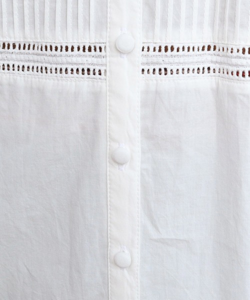 Dot&Stripes CHILD WOMAN(ドットアンドストライプス チャイルドウーマン)の「ブロード レースピンタック5分袖ブラウス(シャツ/ブラウス・レディース・ホワイト・FREE)」の21枚目の写真