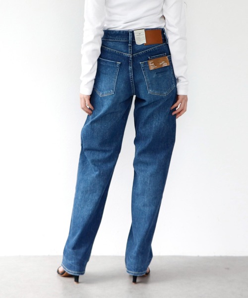 YANUK（ヤヌーク）の「【yanuk/ヤヌーク】LEA ローライズボーイズストレート ブルー（デニムパンツ・レディース・ブルー・SMALL/X-SMALL）」の5枚目の写真