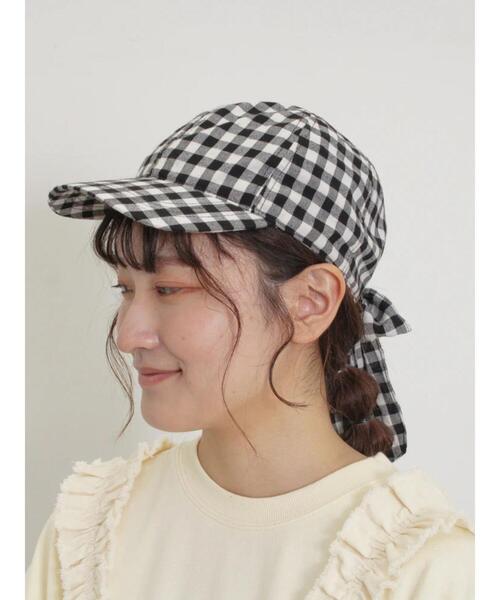 Samansa Mos2（サマンサ モスモス）の「【UVカット/消臭効果】バックリボンアソートキャップ（ハット・レディース・ブラック/キナリ/ベージュ/ブラウン・F）」の3枚目の写真