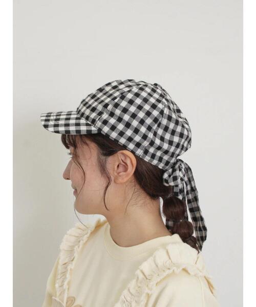 Samansa Mos2（サマンサ モスモス）の「【UVカット/消臭効果】バックリボンアソートキャップ（ハット・レディース・ブラック/キナリ/ベージュ/ブラウン・F）」の12枚目の写真