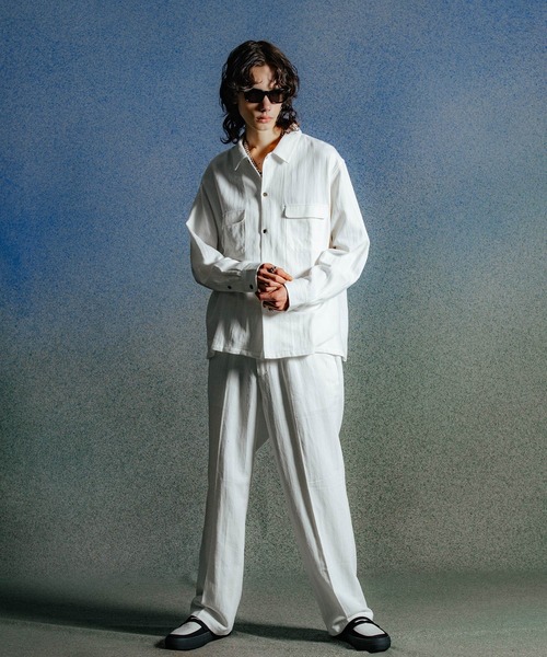 CRIMIE（クライミー）の「JAX WIDE SUIT TROUSERS HEMP COTTON（スラックス・メンズ・ホワイト/ブラック・XXL/XL/L/M/S）」の7枚目の写真