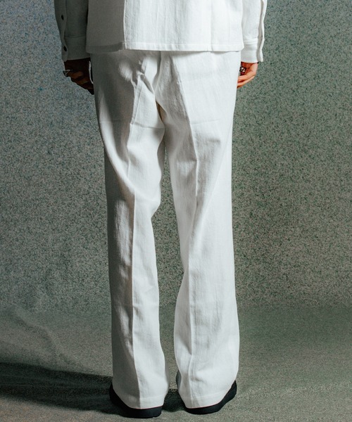 CRIMIE（クライミー）の「JAX WIDE SUIT TROUSERS HEMP COTTON（スラックス・メンズ・ホワイト/ブラック・XXL/XL/L/M/S）」の3枚目の写真