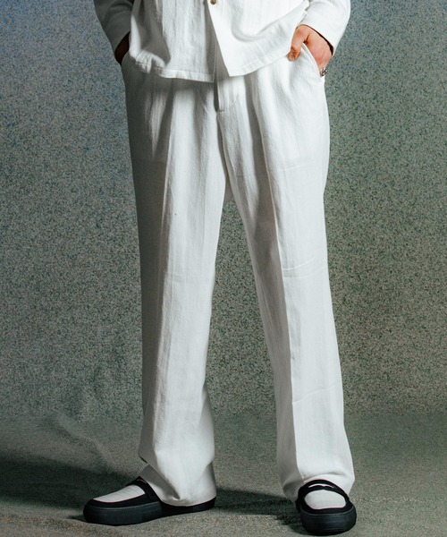 CRIMIE（クライミー）の「JAX WIDE SUIT TROUSERS HEMP COTTON（スラックス・メンズ・ホワイト/ブラック・XXL/XL/L/M/S）」の18枚目の写真