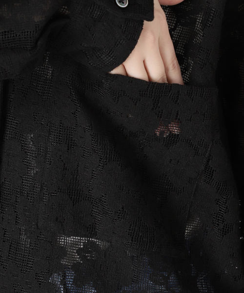 レースオープンカラーシャツ（シャツ/ブラウス）｜Spick & Span