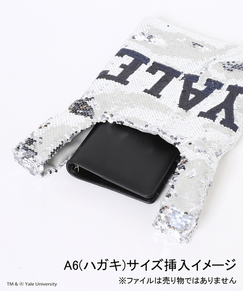 FRAMeWORK（フレームワーク）の「≪追加≫BALMYDAYS 別注YALEスパンコールバッグ（ハンドバッグ・レディース・シルバー/ネイビー・FREE）」の19枚目の写真