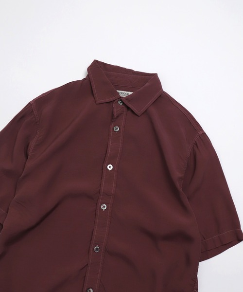 OMNIGOD（オムニゴッド）の「[OMNIGOD mens / オムニゴッド] レーヨンキュプラシルク ショートスリーブワイドスプレッドシャツ（シャツ/ブラウス・メンズ・ボルドー/ミント/チャコールグレー・2/3/4）」の17枚目の写真