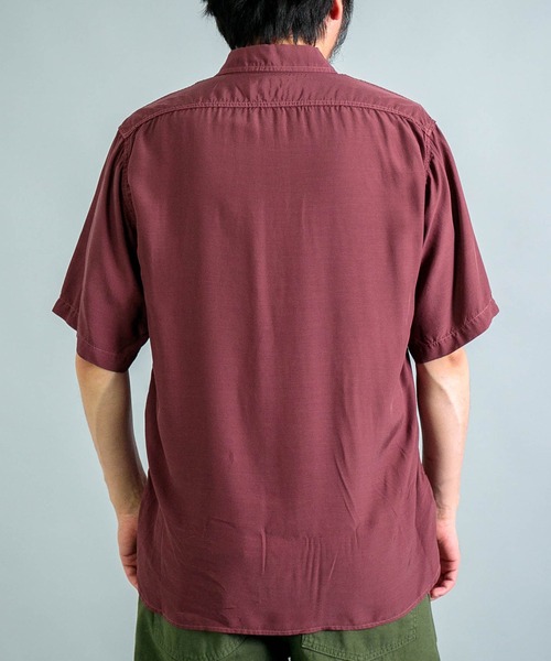 OMNIGOD（オムニゴッド）の「[OMNIGOD mens / オムニゴッド] レーヨンキュプラシルク ショートスリーブワイドスプレッドシャツ（シャツ/ブラウス・メンズ・ボルドー/ミント/チャコールグレー・2/3/4）」の19枚目の写真
