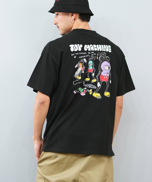 TOY　MACHINE（トイ　マシーン）の「【ムラサキスポーツ限定】TOY MACHINE/トイマシーン 半袖Tシャツ ビッグシルエット バックプリント Tシャツ MTMSFST2（Tシャツ/カットソー・メンズ・ブラック/ホワイト/ネイビー・M/L/XL）」の2枚目の写真
