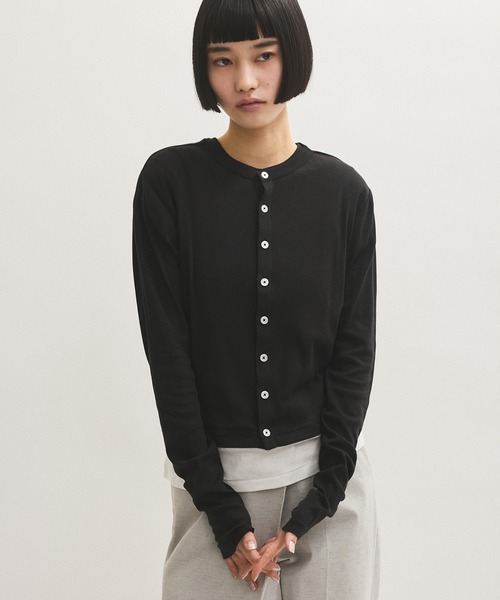 MILLER（ミラー）の「【Miller for ADAM ET ROPE' 】別注 シアーカーディガン＆Tシャツ（カーディガン/ボレロ・レディース・ブラック/ホワイト・FREE）」の20枚目の写真