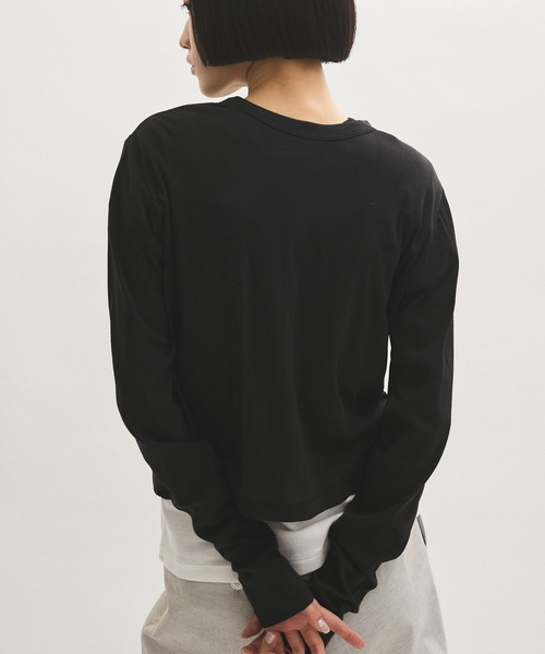 MILLER（ミラー）の「【Miller for ADAM ET ROPE' 】別注 シアーカーディガン＆Tシャツ（カーディガン/ボレロ・レディース・ブラック/ホワイト・FREE）」の19枚目の写真