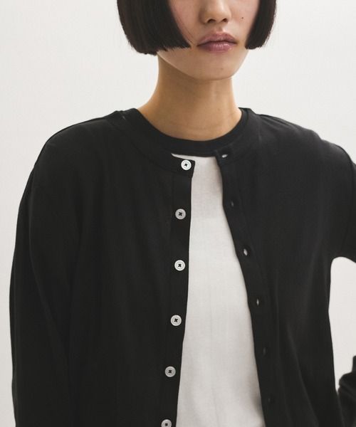 MILLER（ミラー）の「【Miller for ADAM ET ROPE' 】別注 シアーカーディガン＆Tシャツ（カーディガン/ボレロ・レディース・ブラック/ホワイト・FREE）」の18枚目の写真