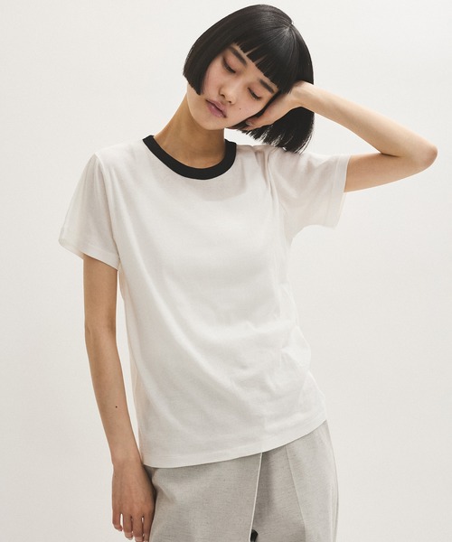 MILLER（ミラー）の「【Miller for ADAM ET ROPE' 】別注 シアーカーディガン＆Tシャツ（カーディガン/ボレロ・レディース・ブラック/ホワイト・FREE）」の15枚目の写真