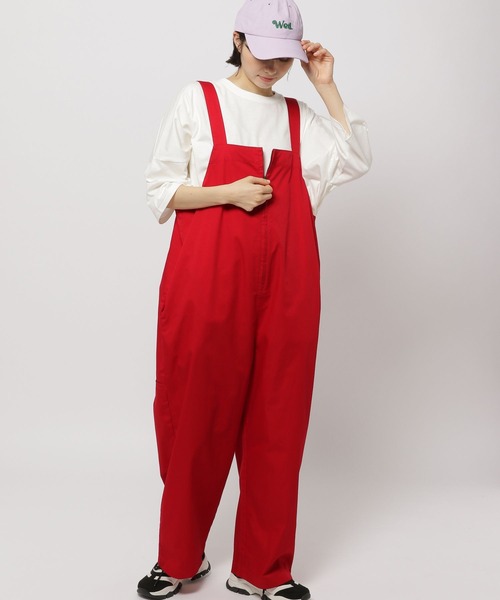 Dickies(ディッキーズ)の「【Dickies(ディッキーズ)】別注 TCルーズサロペット(サロペット/オーバーオール・レディース・レッド/グレー/ベージュ・FREE)」の9枚目の写真