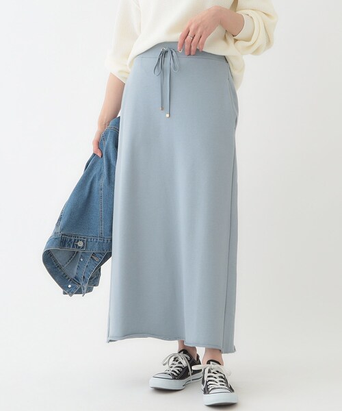 SHOO・LA・RUE（シューラルー）の「カジュアルスタイルに 裏毛Aラインスカート（スカート・レディース・チャコールグレー/ライトブルー/ライトグレー・01/02/03/04）」の3枚目の写真