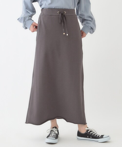 SHOO・LA・RUE（シューラルー）の「カジュアルスタイルに 裏毛Aラインスカート（スカート・レディース・チャコールグレー/ライトブルー/ライトグレー・01/02/03/04）」の8枚目の写真