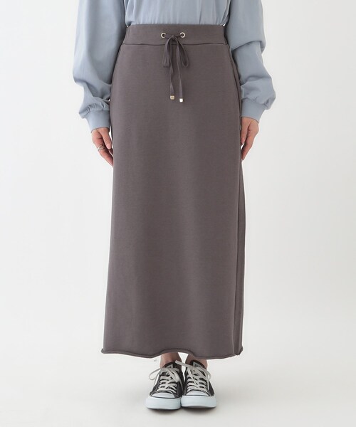 SHOO・LA・RUE（シューラルー）の「カジュアルスタイルに 裏毛Aラインスカート（スカート・レディース・チャコールグレー/ライトブルー/ライトグレー・01/02/03/04）」の16枚目の写真
