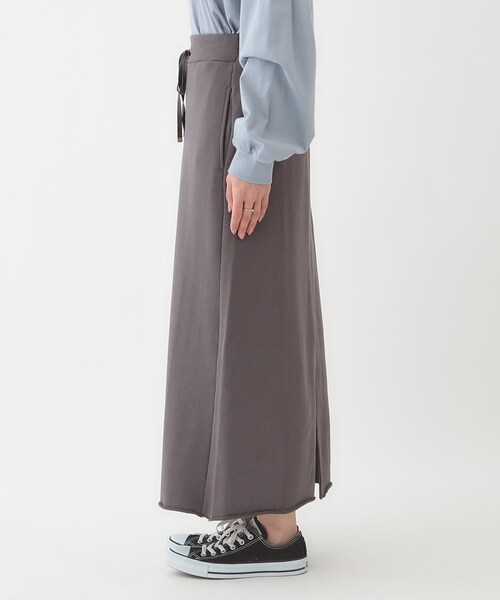 SHOO・LA・RUE（シューラルー）の「カジュアルスタイルに 裏毛Aラインスカート（スカート・レディース・チャコールグレー/ライトブルー/ライトグレー・01/02/03/04）」の17枚目の写真