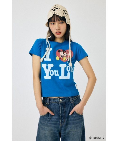 Disney SERIES CREATED by MUS(ディズニーシリーズクリエイテッドバイエムユーエス)の「MD I LOVE MM Tシャツ(Tシャツ/カットソー・レディース・ブラック/レッド/グリーン/ブルー/オフホワイト・FREE)」の13枚目の写真