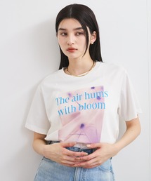 VIS | 【接触冷感】フラワーフォト＆ロゴTシャツ(Tシャツ/カットソー)