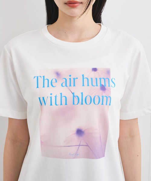 【接触冷感】フラワー発泡プリントTシャツ セール】【接触冷感】フラワーフォト＆ロゴTシャツ（Tシャツ