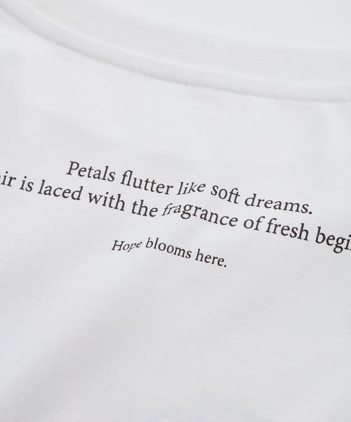 VIS（ビス）の「【接触冷感】フラワーフォト＆ロゴTシャツ（Tシャツ/カットソー・レディース・ホワイト/ホワイト系その他/チャコールグレー・FREE）」の17枚目の写真