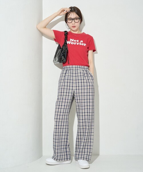 FREAK'S STORE（フリークスストア）の「限定展開　チェック イージー パンツ（その他パンツ・レディース・ベージュ/ネイビー/グリーン/ブラック・SMALL/MEDIUM）」の19枚目の写真