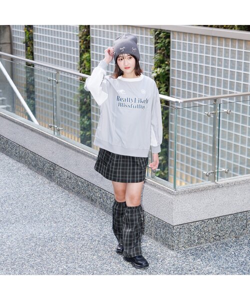 algy(アルジー)の「【ACTIVE】レッグカバー付きスカパン(スカート・キッズ・ブラック/チェック/インディゴブルー・XX-SMALL/X-SMALL/MEDIUM/SMALL)」の5枚目の写真