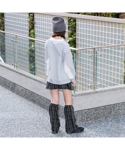 algy(アルジー)の「【ACTIVE】レッグカバー付きスカパン(スカート・キッズ・ブラック/チェック/インディゴブルー・XX-SMALL/X-SMALL/MEDIUM/SMALL)」の6枚目の写真